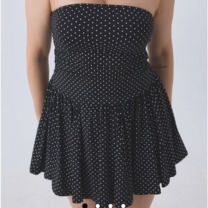 Klassy Network Drop Waist Braless Mini Dress